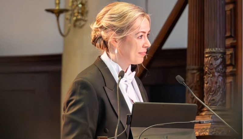Foto gemaakt tijdens promotie van docent-onderzoeker Bregje van Swaaij