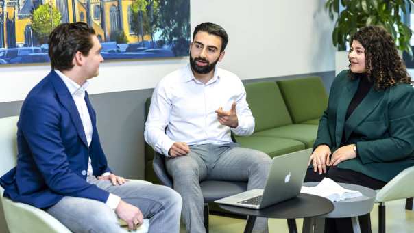 Studenten in gesprek