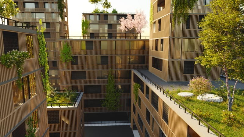 skelet van hout voor een huis