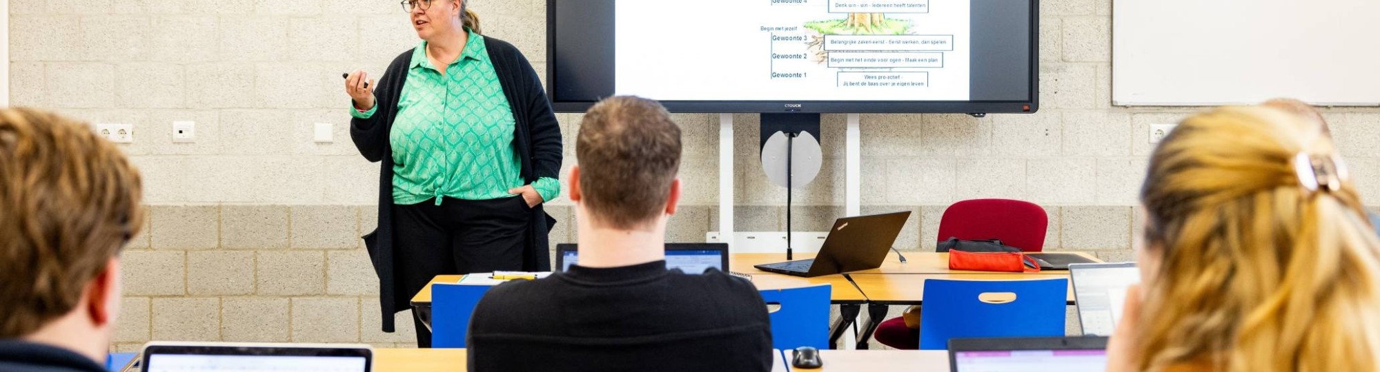 Les Projectmanagement van docent, klas Bedrijfskunde deeltijd