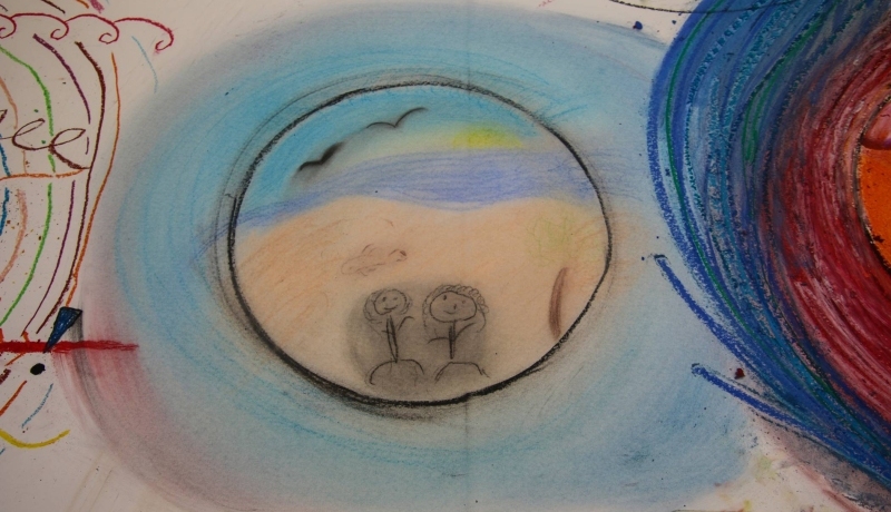 Tekening gemaakt in de art-based community