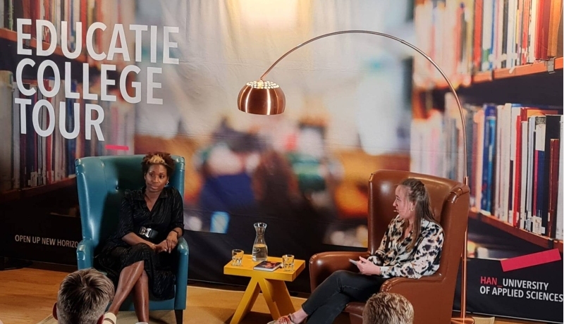 Milouska Meulens te gast bij HAN Educatie Collegetour 25 mei 2022