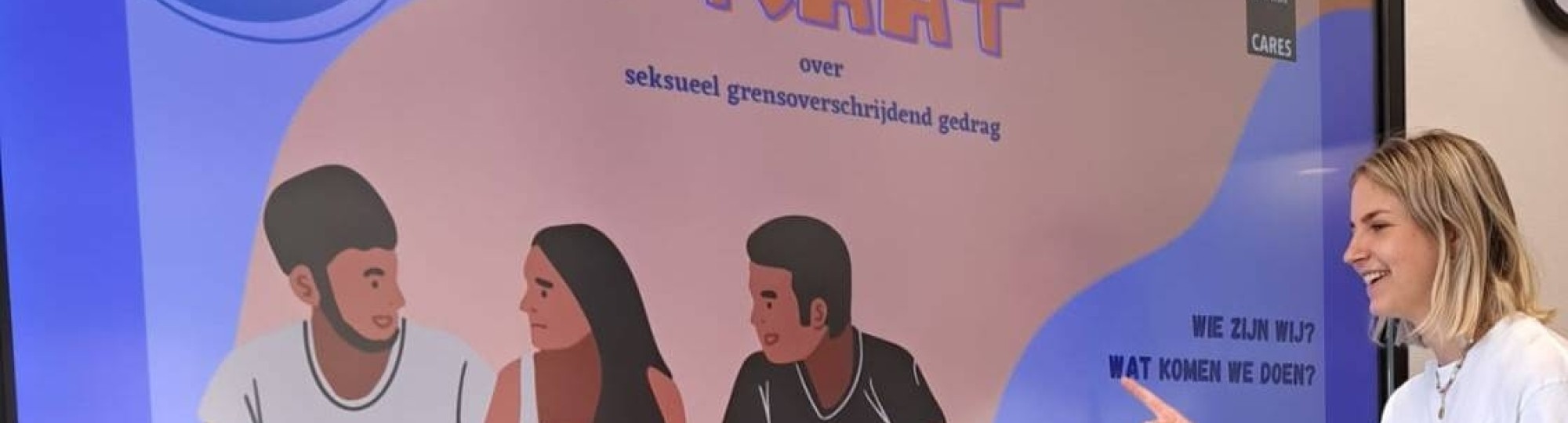 Een foto van Anouk van Asselt tijdens een gastcollege.