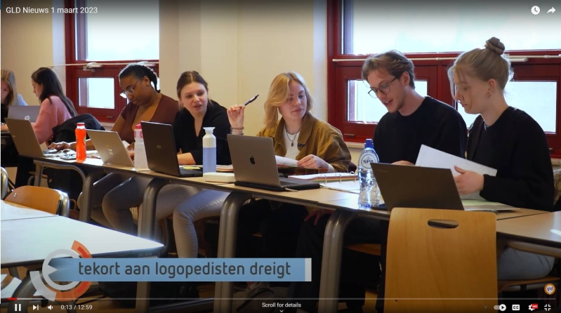 Omroep Gelderland over tekort aan logopedisten en dalende instroom opleidingen