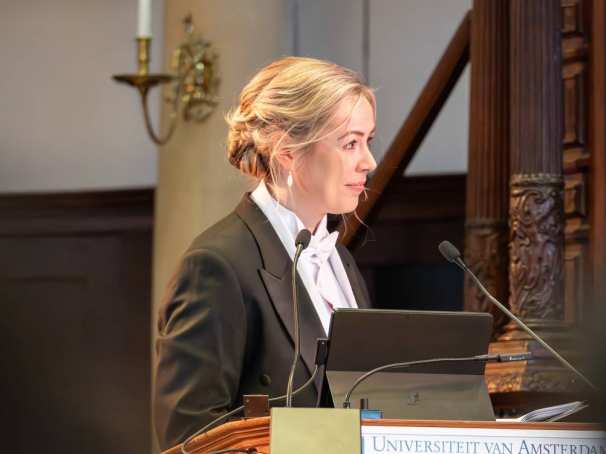 Foto gemaakt tijdens promotie van docent-onderzoeker Bregje van Swaaij