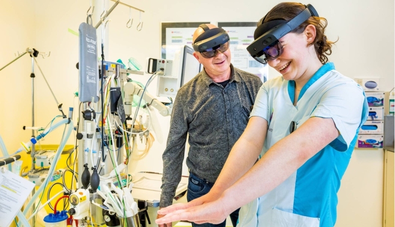 Fotoshoot vergaande samenwerking door HAN academie gezondheid en vitaliteit bij Bernhoven