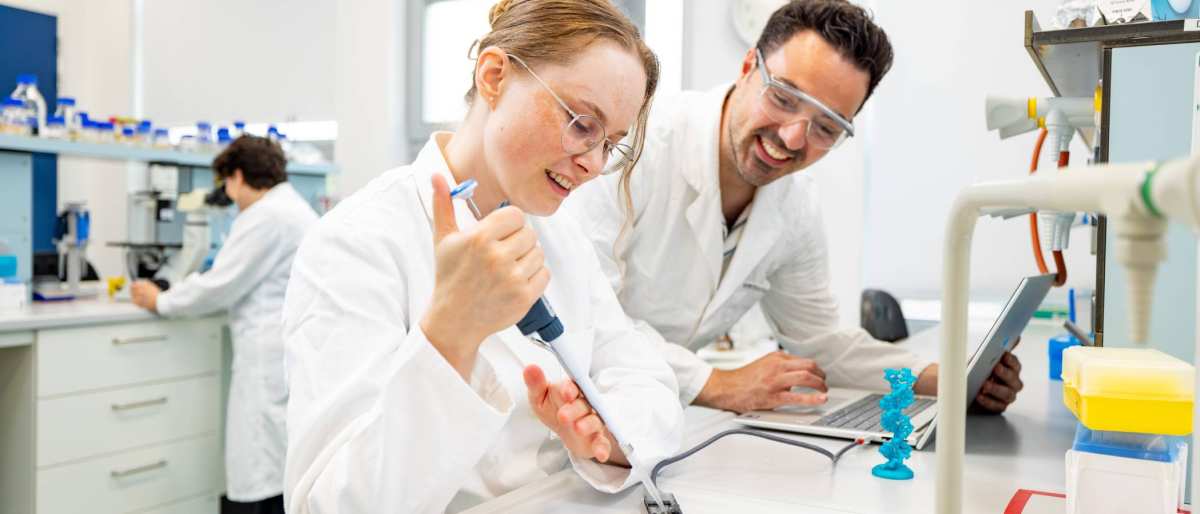 Sequencing foto's op het moleculair biologische lab van het BioCentre en lectoraat biobased innovations.