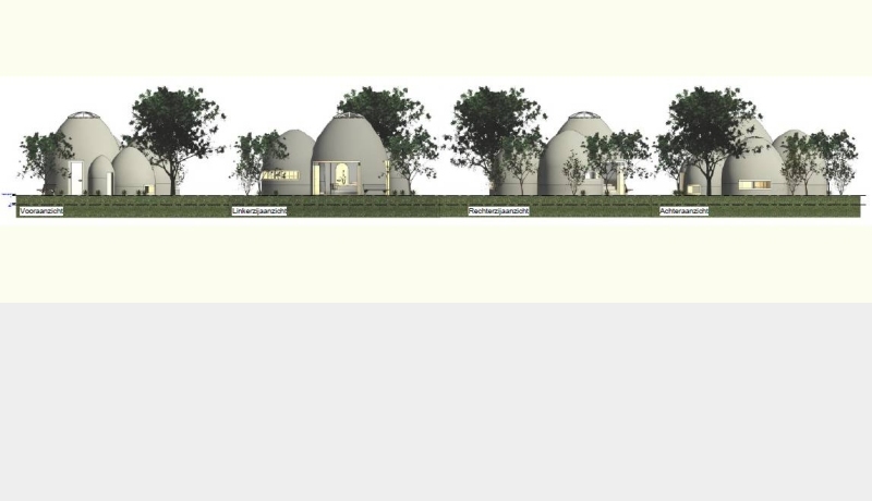 ontwerp  van een tiny house vanuit verschillende perspectieven