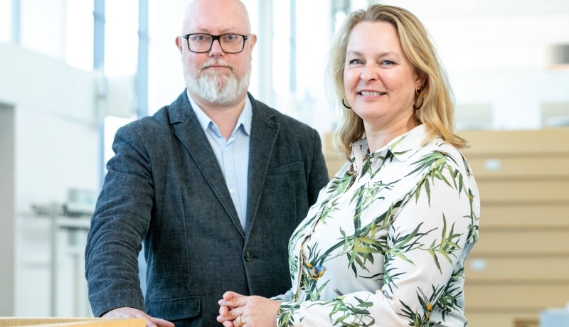 Academie IT en Mediadesign. Portretfoto Stijn Hoppenbrouwers en Astrid Hoge.