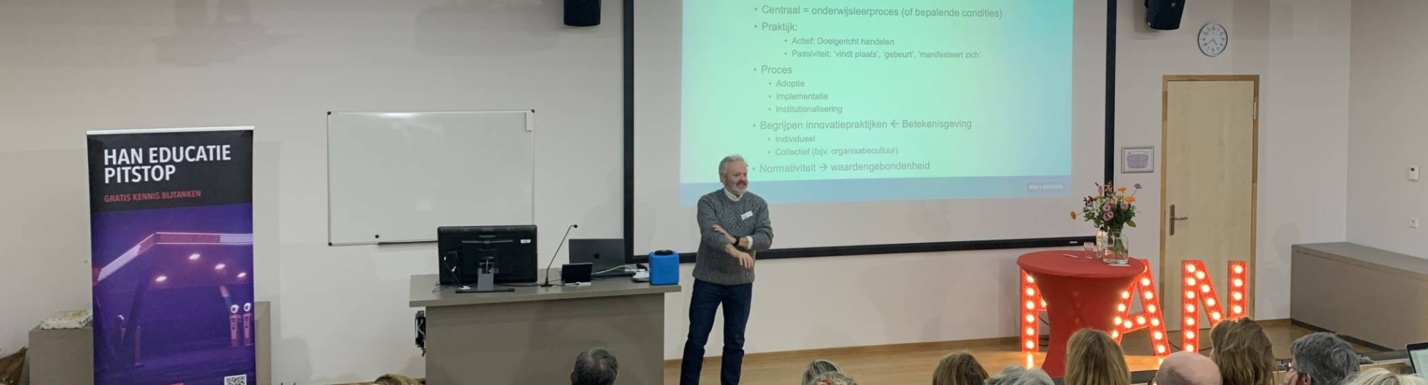 Ontvangst educatie pitstop met energizer