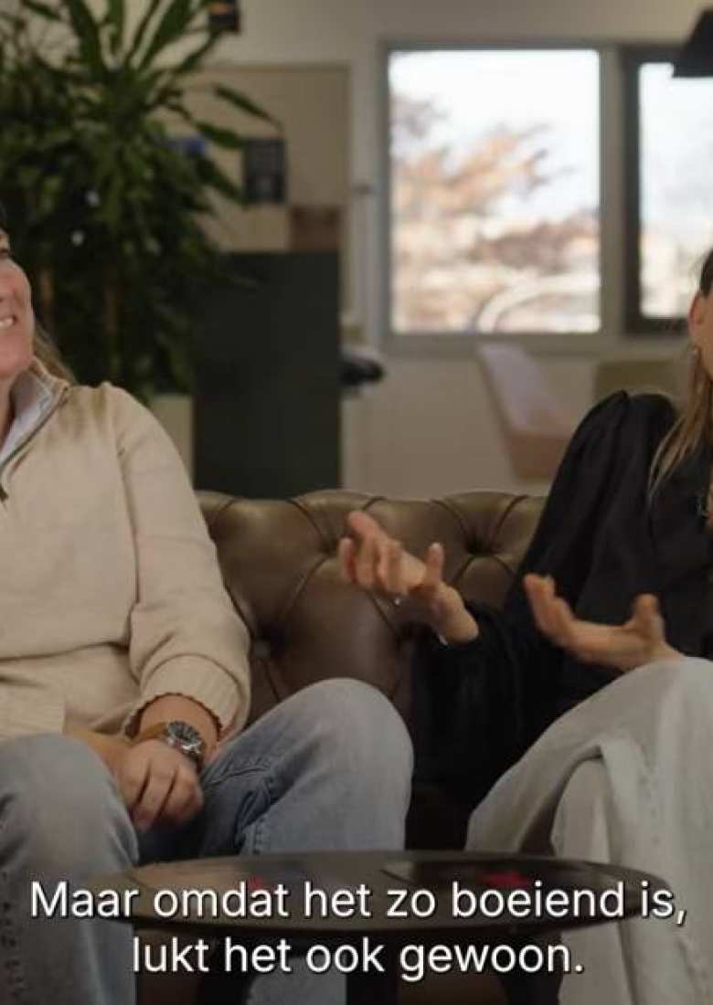 Screenshot van de bankvideo voor de HAN-brede pagina van de masters