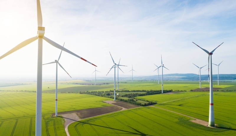 Foto van windmolens voor factsheet Stichting Wiek II ihkv onderzoeksproject minor Circulaire Economie S2 2020-2021.