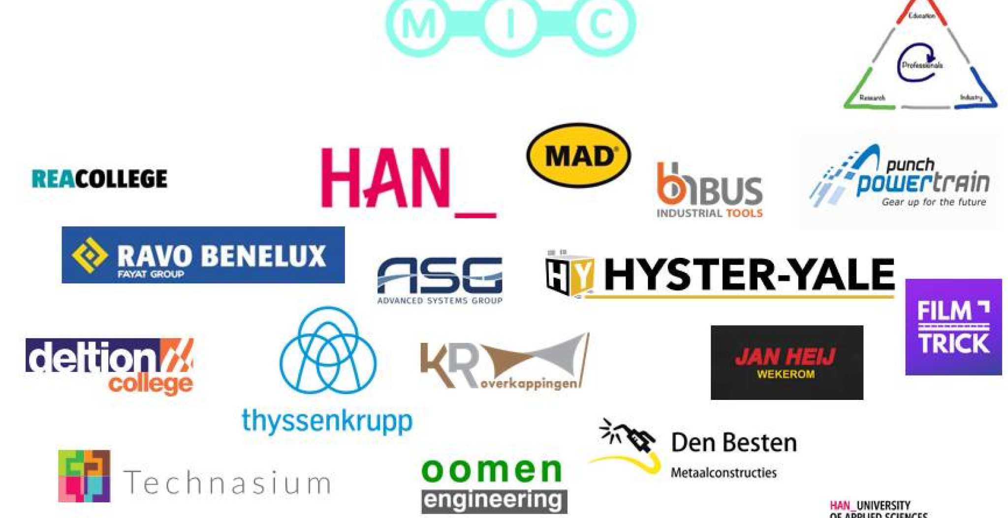 Totaal plaatje met alle sponsors en samenwerkingen die HAN MORE heeft gerealiseerd (situatie 2023)