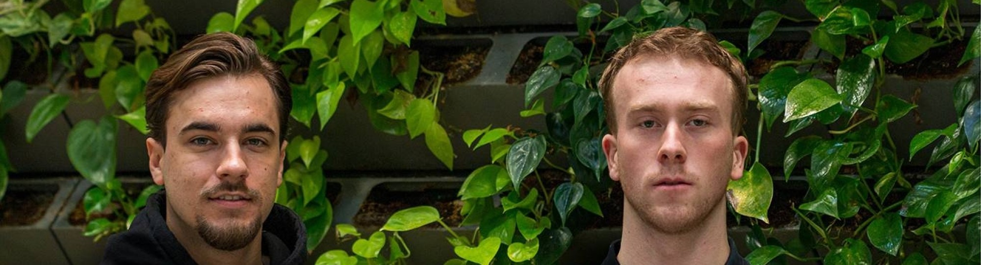studenten civiele techniek Rudy van Drempt links en Jarne Stift rechts