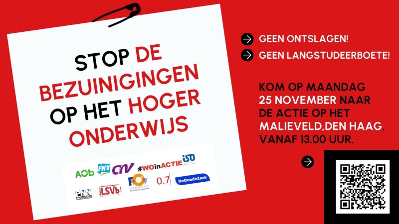 Demonstratie Bezuinigingen Hoger Onderwijs - 25 november - kom ook!