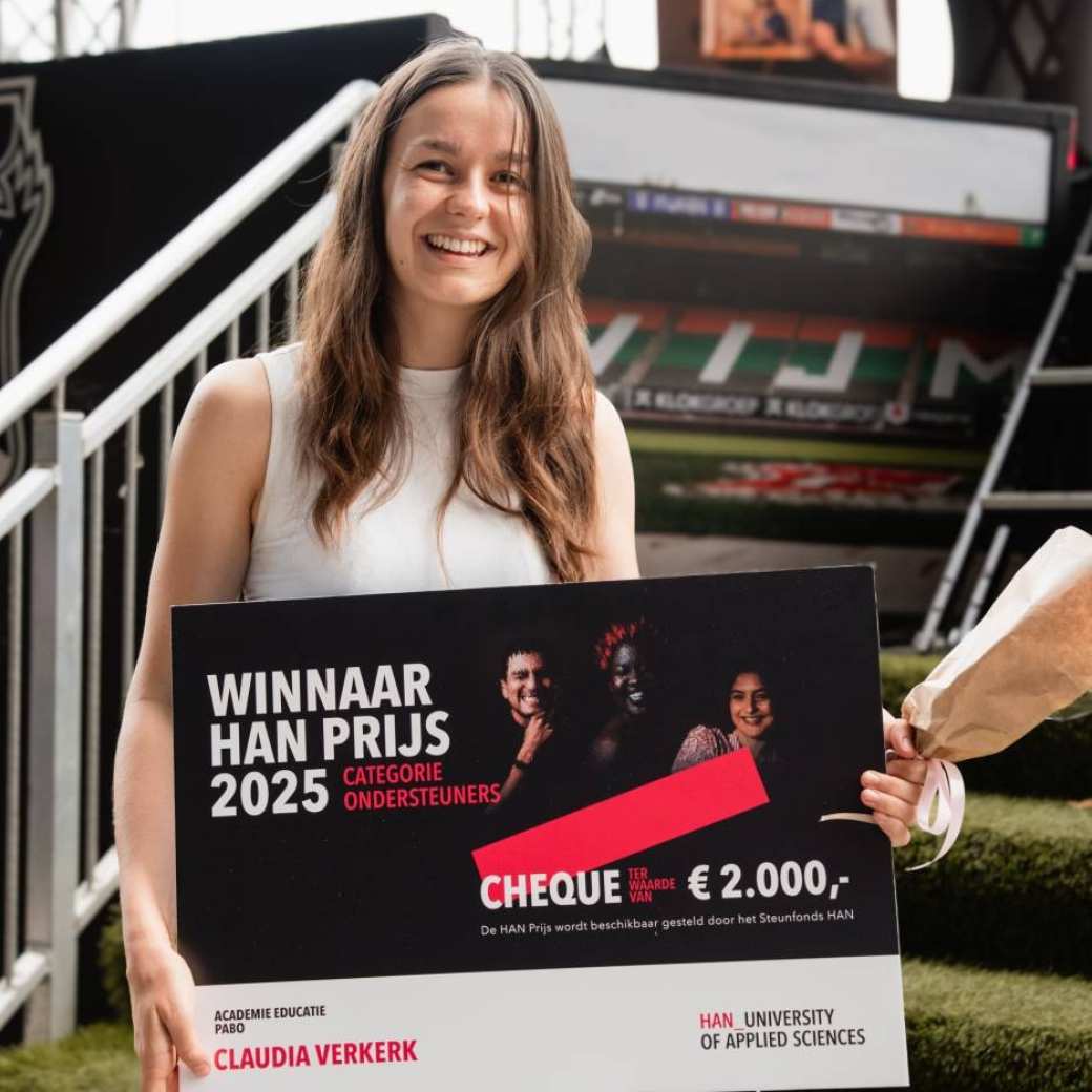 HAN Prijs winnaar categorie Ondersteuner Claudia Verkerk