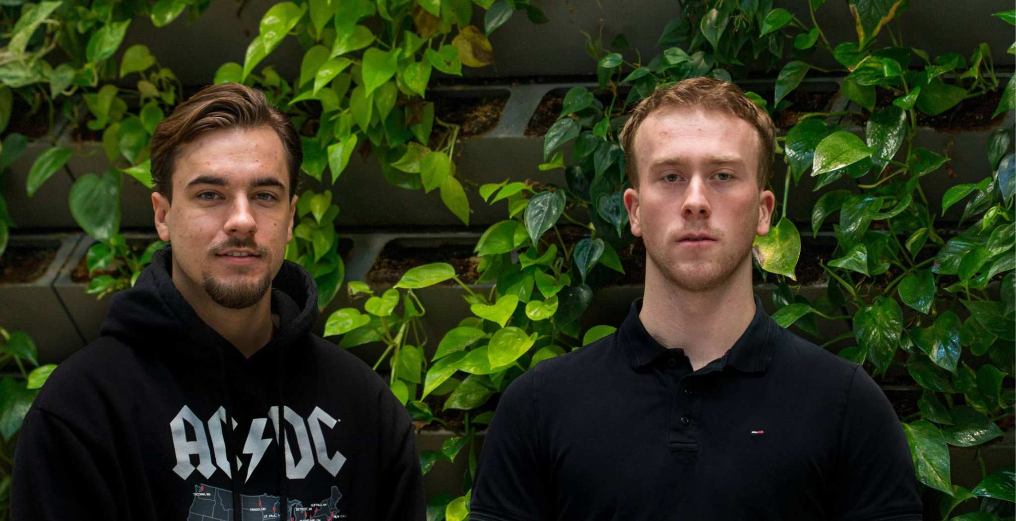 studenten Rudy van Drempt (links) en Jarne Stift