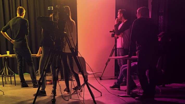 Sfeerbeeld studio bij Academie IT & Mediadesign voor AD Online Contentcreator