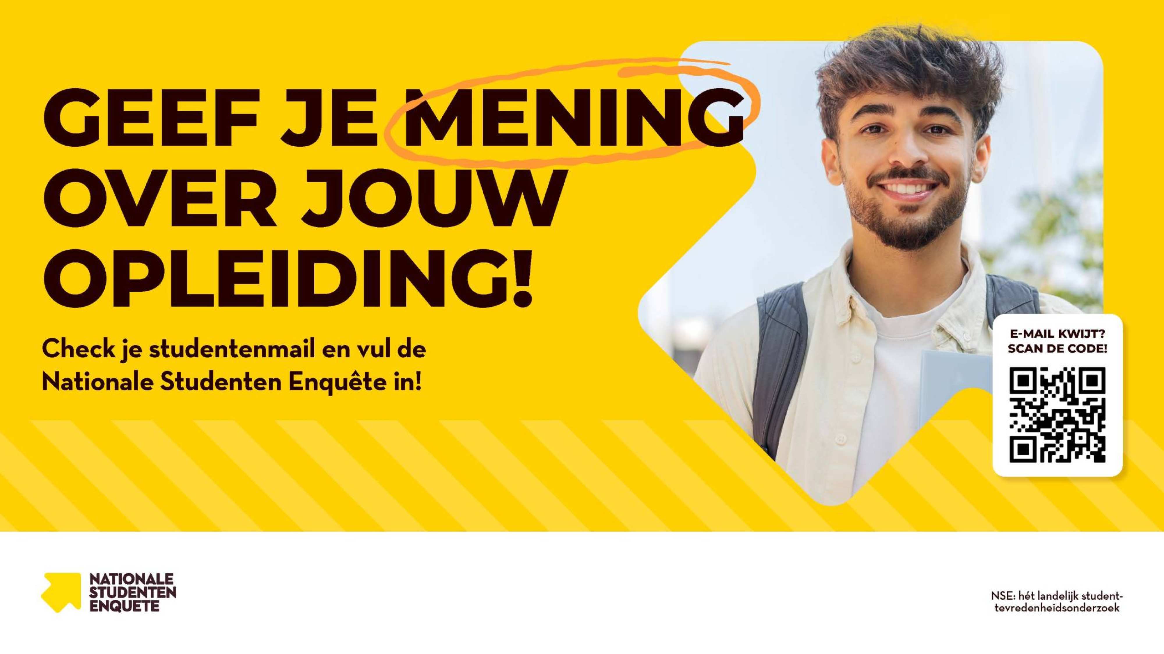 Beelden voor de NSE campagne 2026. Nationale studenten enquete