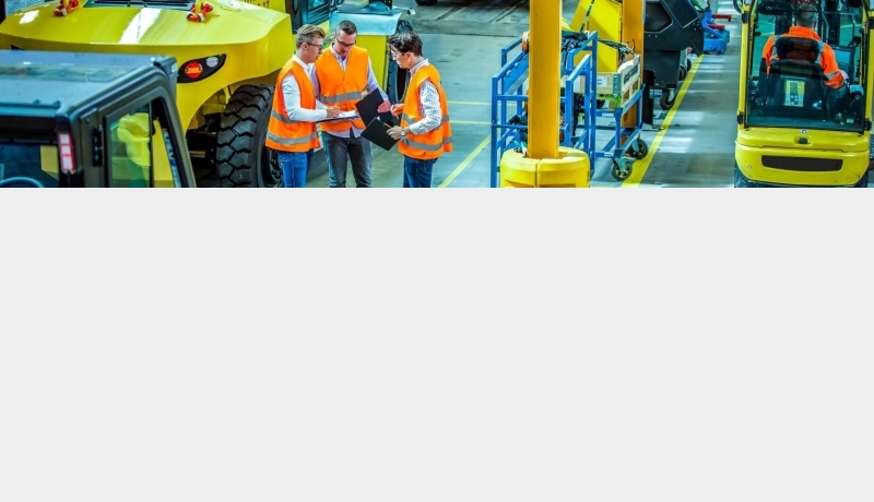 Werkvloer bij Hyster, sfeerbeeld bij Seminar Integraal Continu Verbeteren