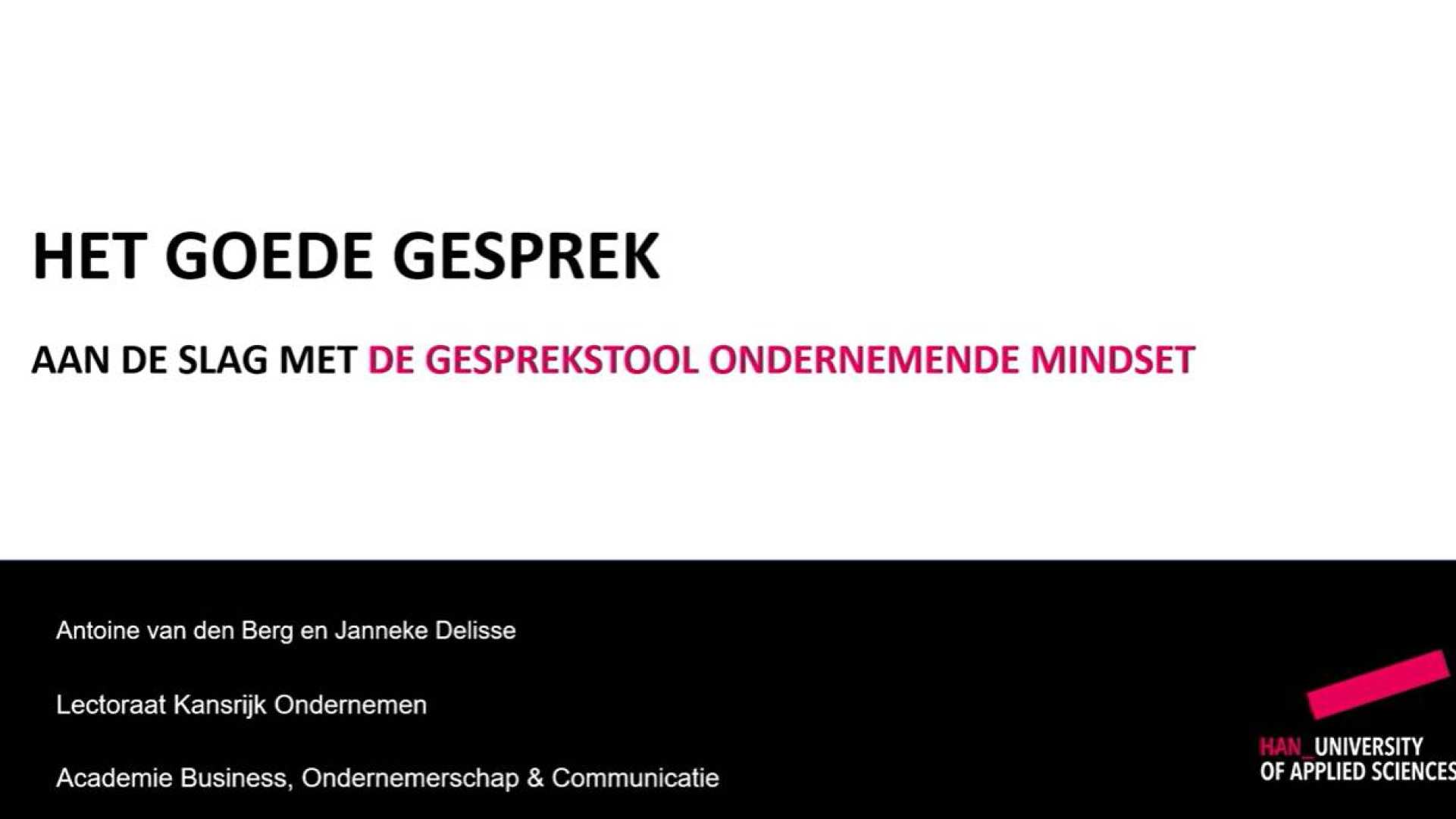 Videostill behorende bij uitlegvideo gesprekstool Ondernemende Mindset.