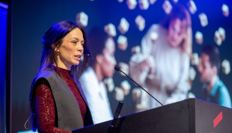 Amber tijdens de officiële installatie als lector Begrijpelijk en Toegankelijk Recht
