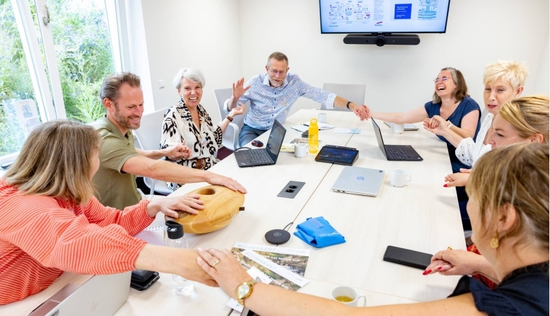 Fotoshoot vergaande samenwerking door HAN academie gezondheid en vitaliteit bij de Waalboog.