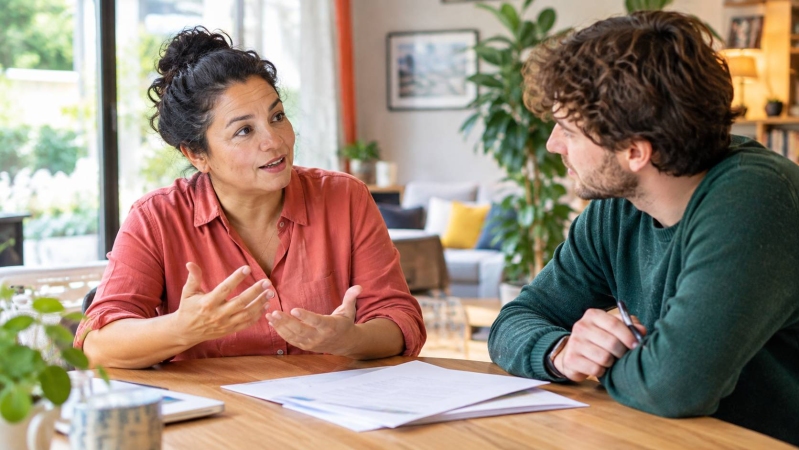 Keukentafelgesprek bewindvoerder en client