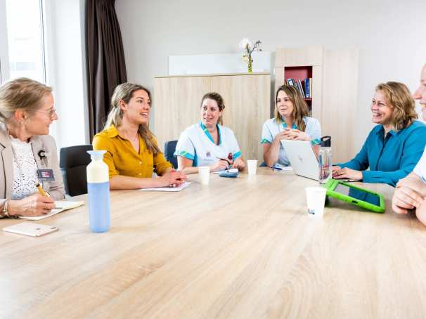 Fotoshoot vergaande samenwerking door HAN academie gezondheid en vitaliteit bij Bernhoven.