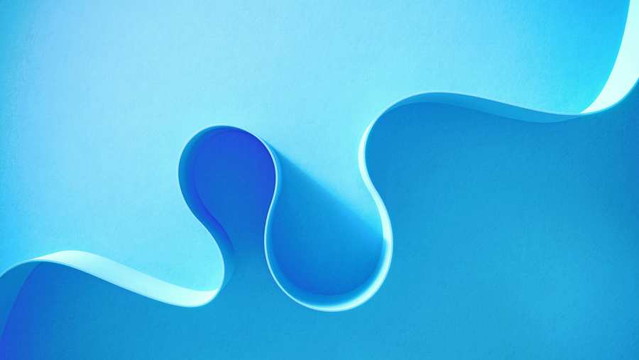 Golvend blauw ontwerp. Stockfoto