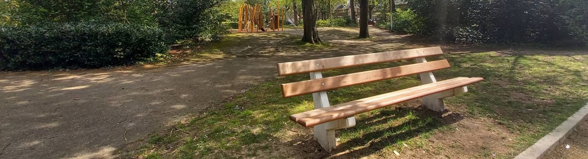 Park met bankje. Zwaartepunt Health