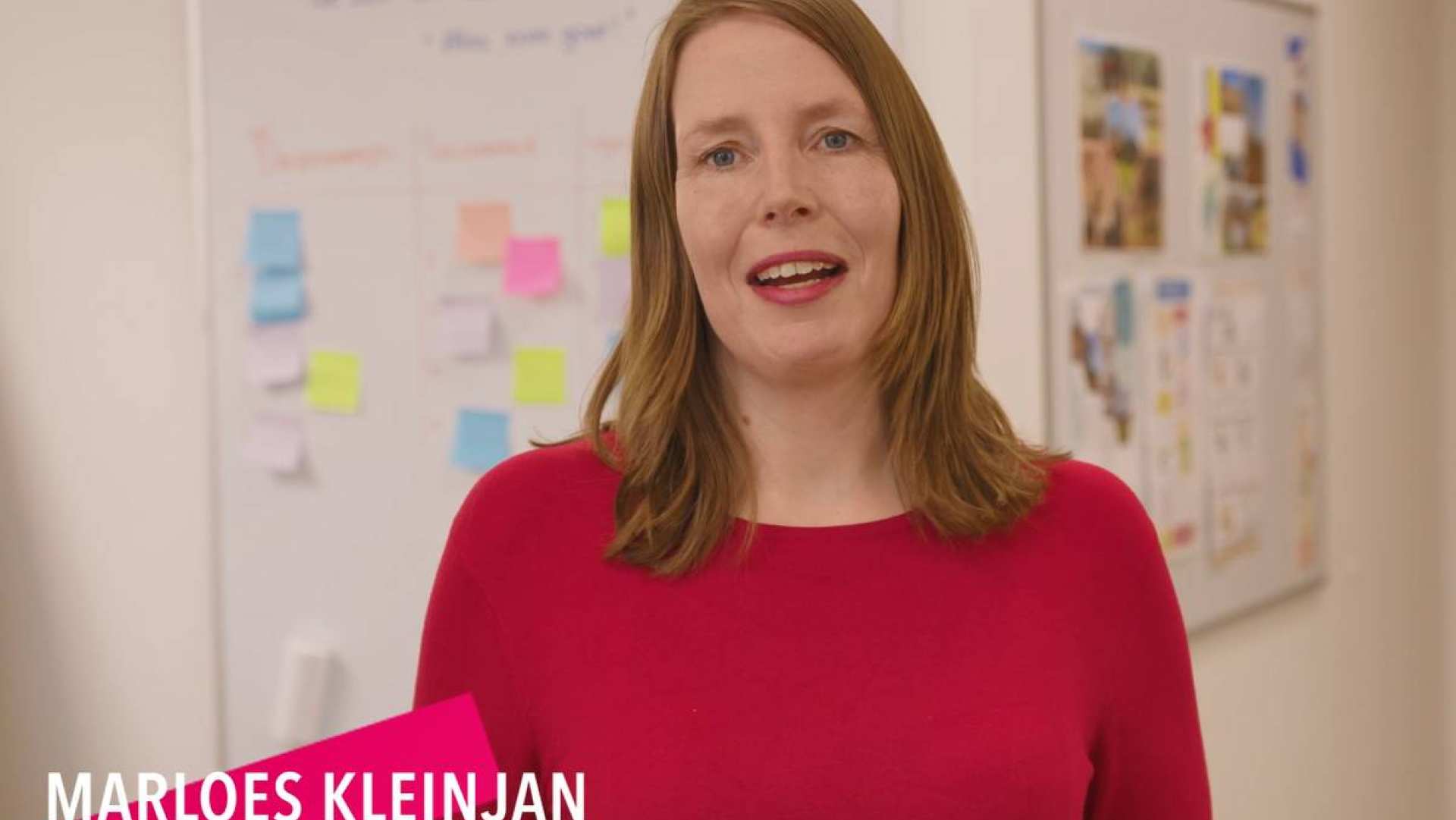 still van video van lectoraat Organisatie van zorg en-dienstverlening met daarop  lector Marloes Kleinjan 2026