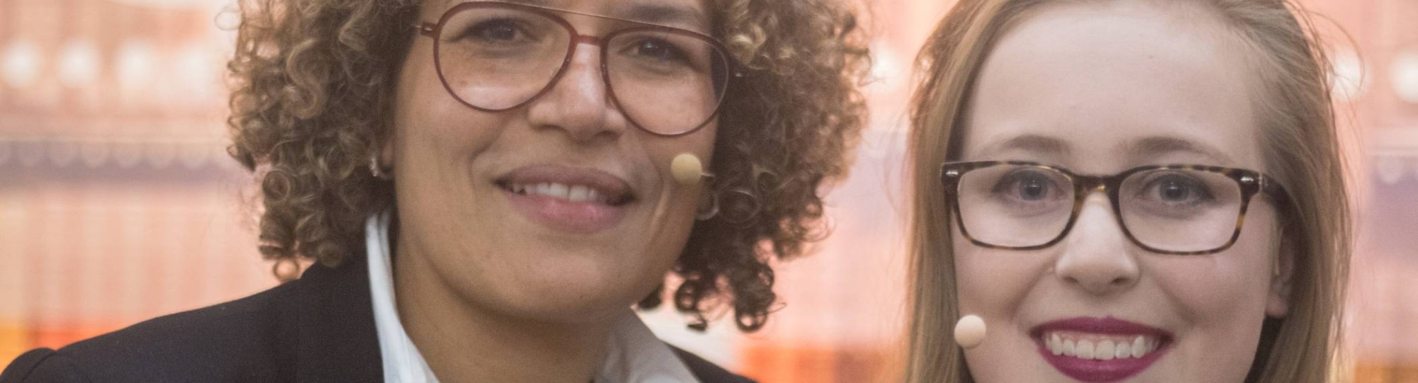 Thumbnail van Lucia Rijker en Adinde Koree bij de Educatie Collegetour 2018
