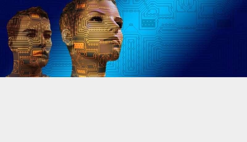 Artificial Intelligence beeld met twee gezichten