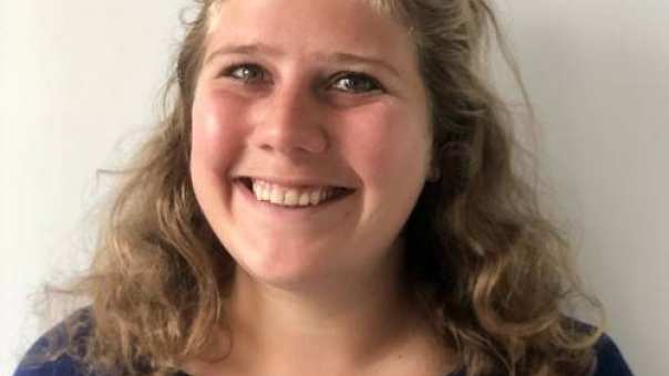 Een foto van masterstudent Marijke Kloosterziel, bij het interview met haar. Geplaatst door HB.