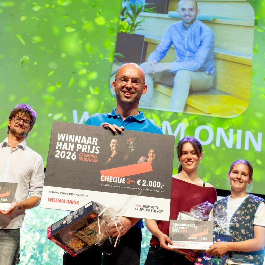 William Onink, winnaar HAN prijs in de categorie student