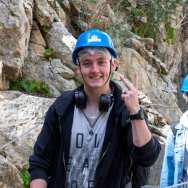 Student Elmo van den Beld tijdens zijn stage in Spanje