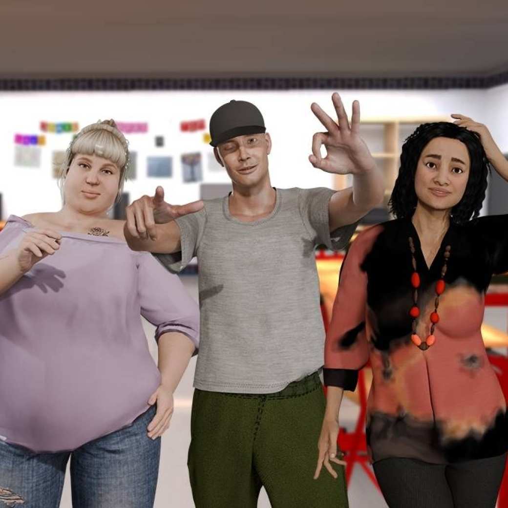 Beeld personages VR simulatie Omgaan met beperkte basisvaardigheden