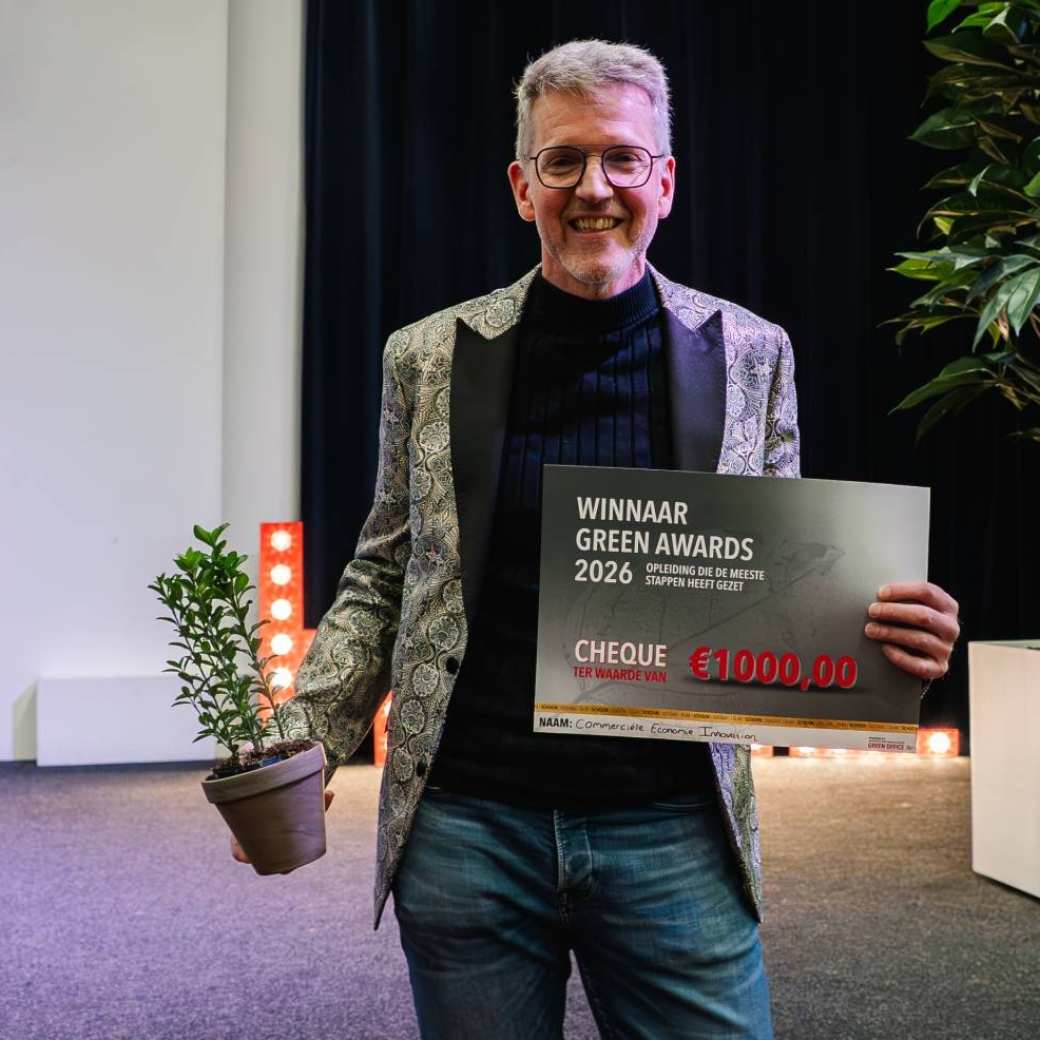 De winnaar van opleiding die de meeste stappen richting meer duurzaamheid heeft gezet is Commerciele Economie Innovation.