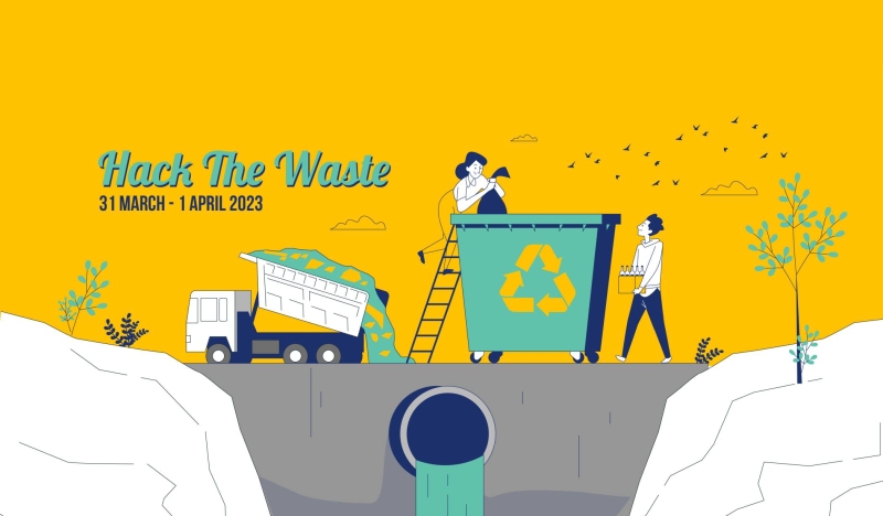 Logo van Hack the Waste editie 2023