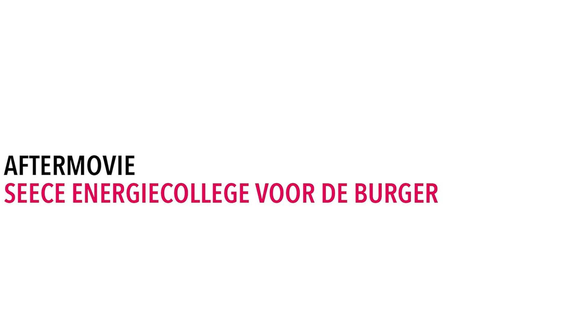 AEW Aftermovie energiecollege burger