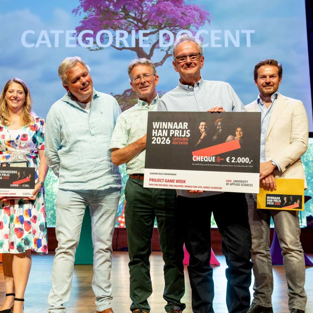 De winnaars van de HAN Prijs 2026 in de categorie 'Docent'