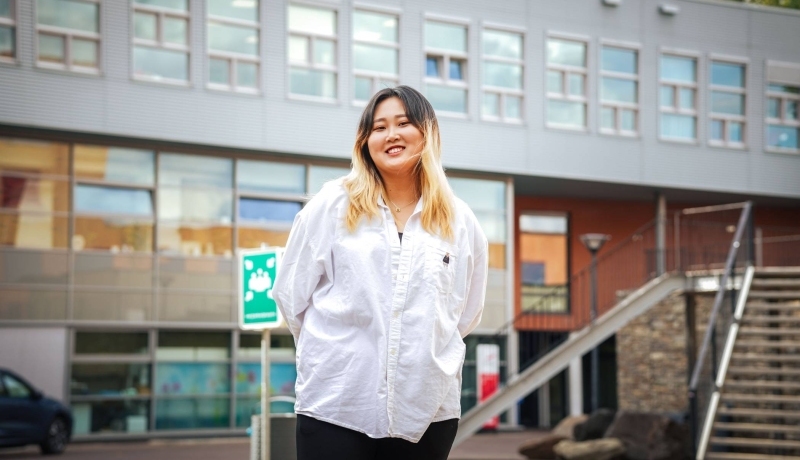 Exchange student Yunim Kim voor interview september 2022