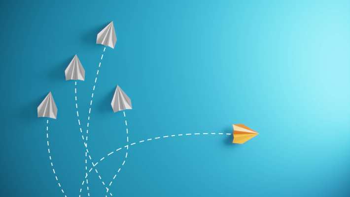 Vliegtuigjes verandering koers