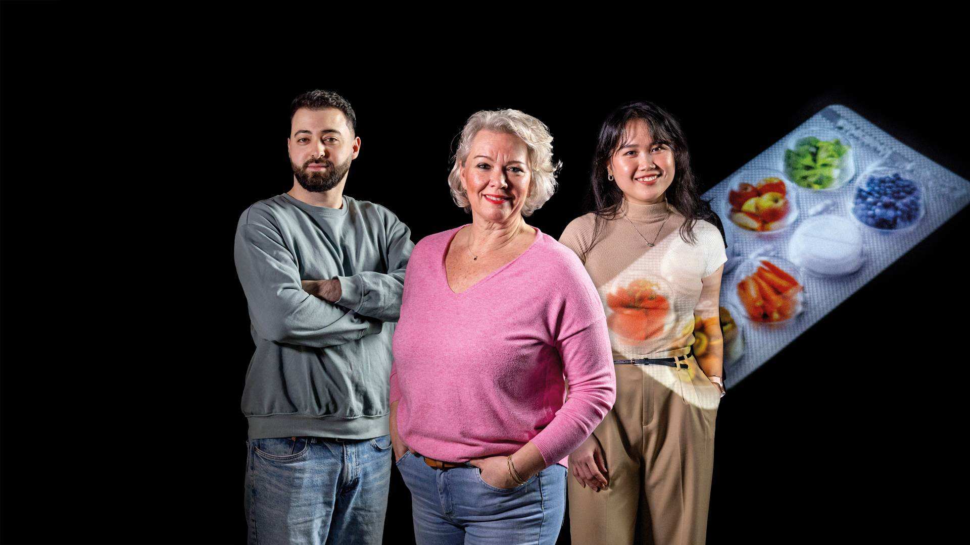 HR Employer branding. Header foto met
Deniz Bicak, Carolien Kattenbelt en Daniëlle Vermeulen.