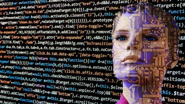 Vrouw met data artificial intelligence