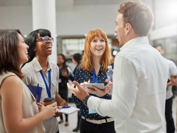 alumni event, netwerkgesprek